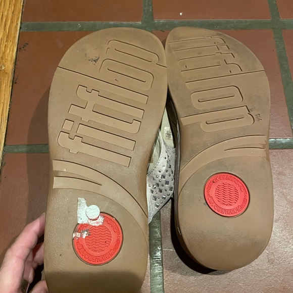 Size 10 nude color studded FitFlop sandals - Picture 3 of 4